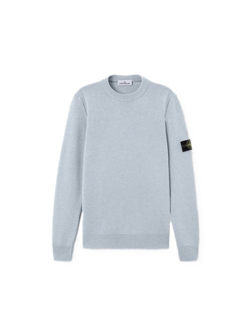 Maglione girocollo vestibilità regular con finiture a costine Stone Island | L2S15 5100072 S00A3V0049 ASH GREY